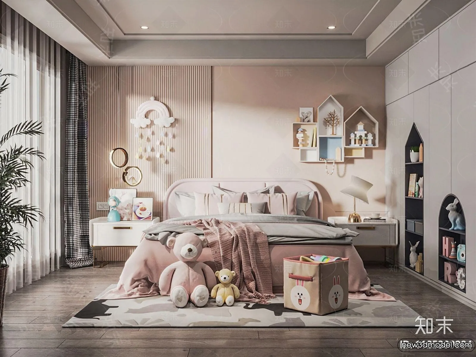 Children Room - 3D Interior Scene - Girl Room - 190