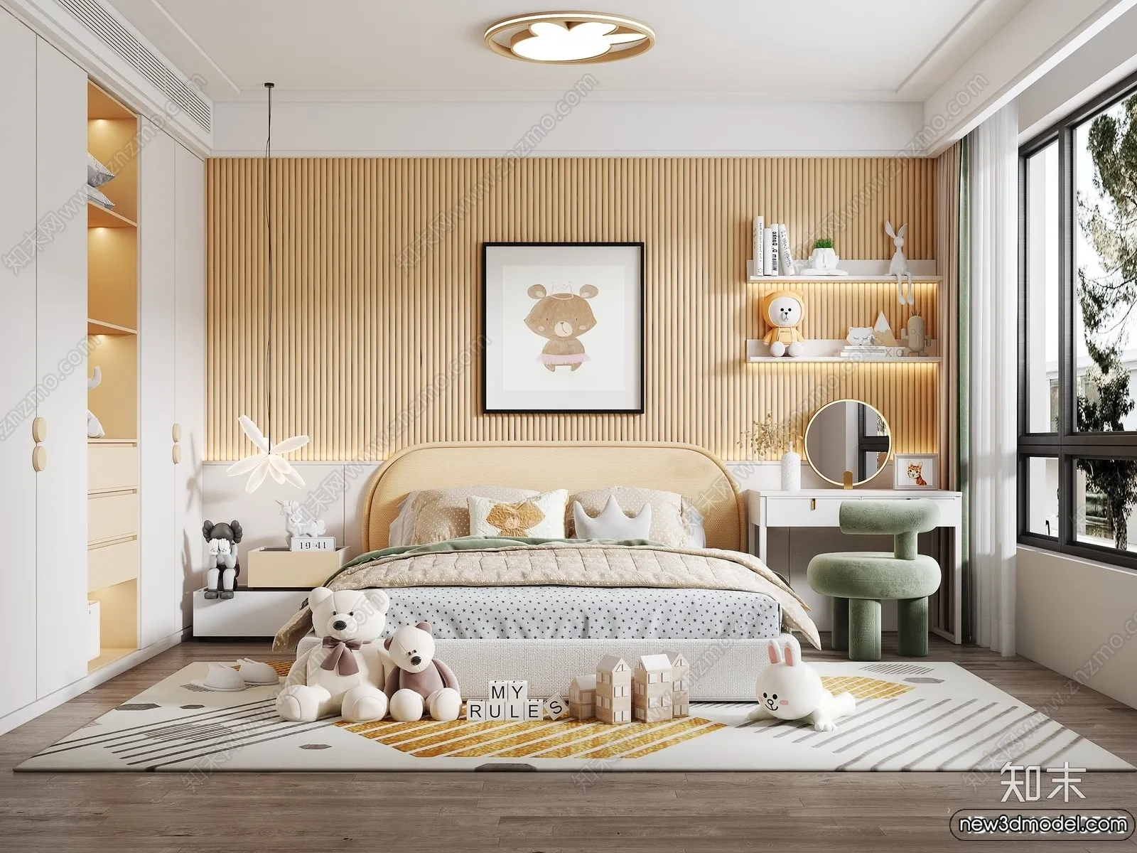 Children Room - 3D Interior Scene - Girl Room - 191