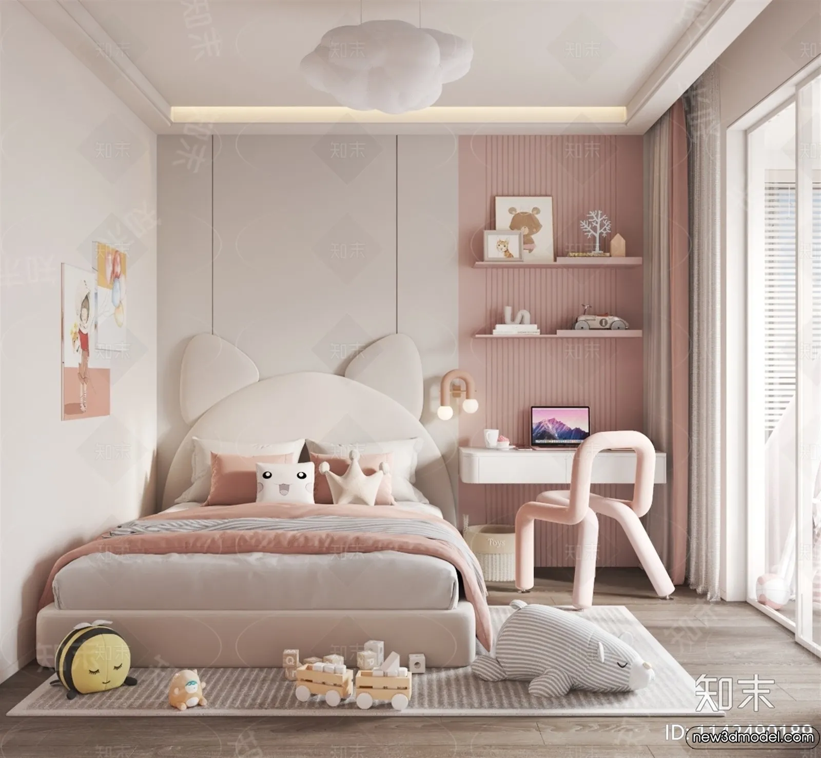 Children Room - 3D Interior Scene - Girl Room - 198