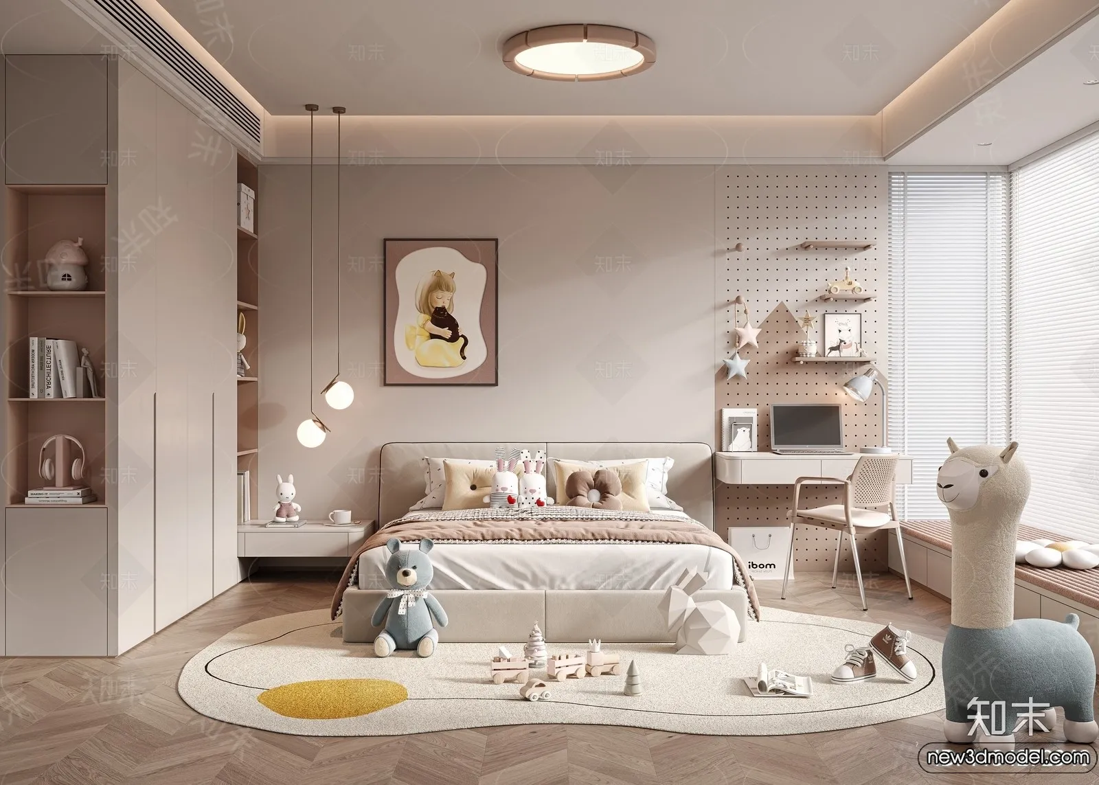 Children Room - 3D Interior Scene - Girl Room - 199
