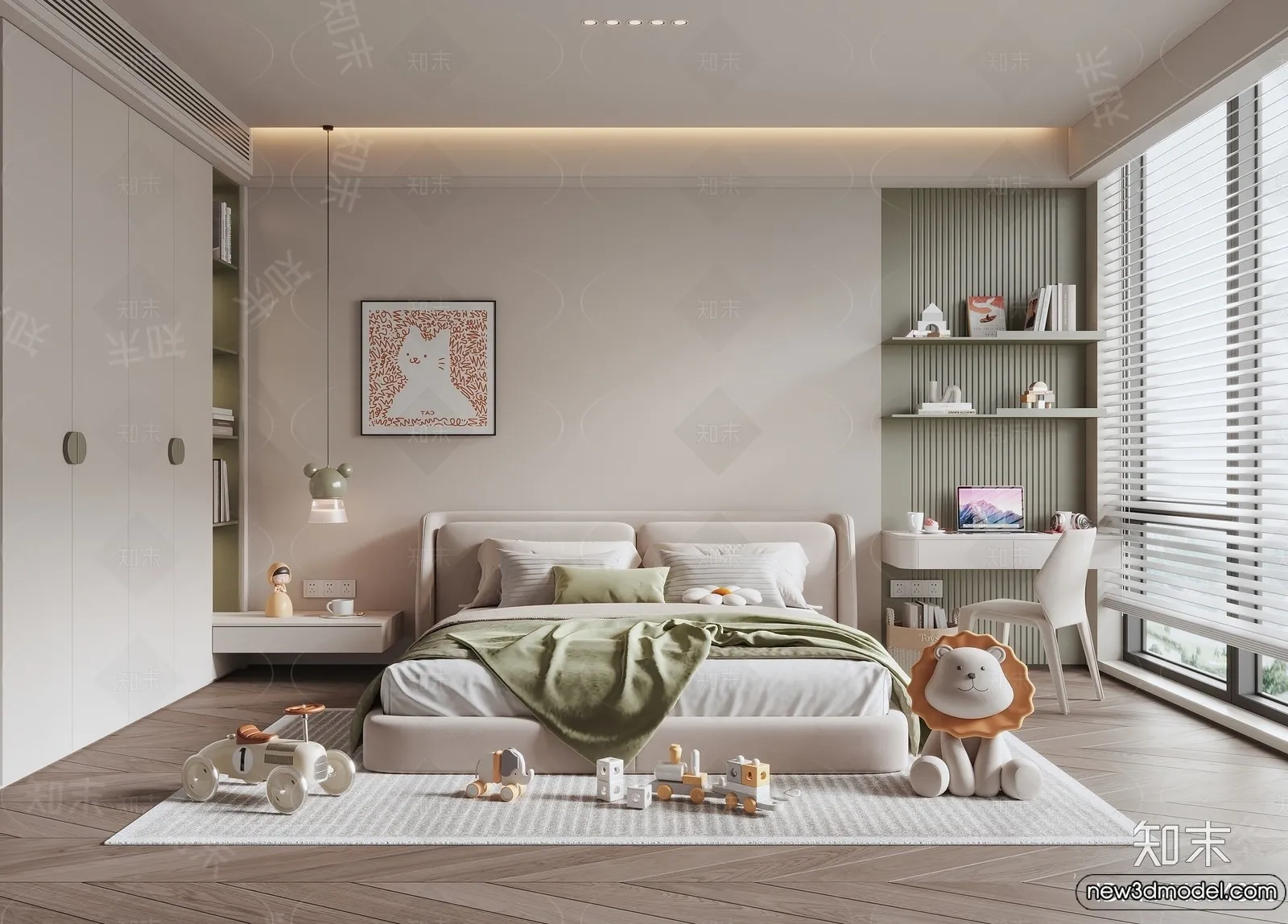 Children Room - 3D Interior Scene - Girl Room - 201