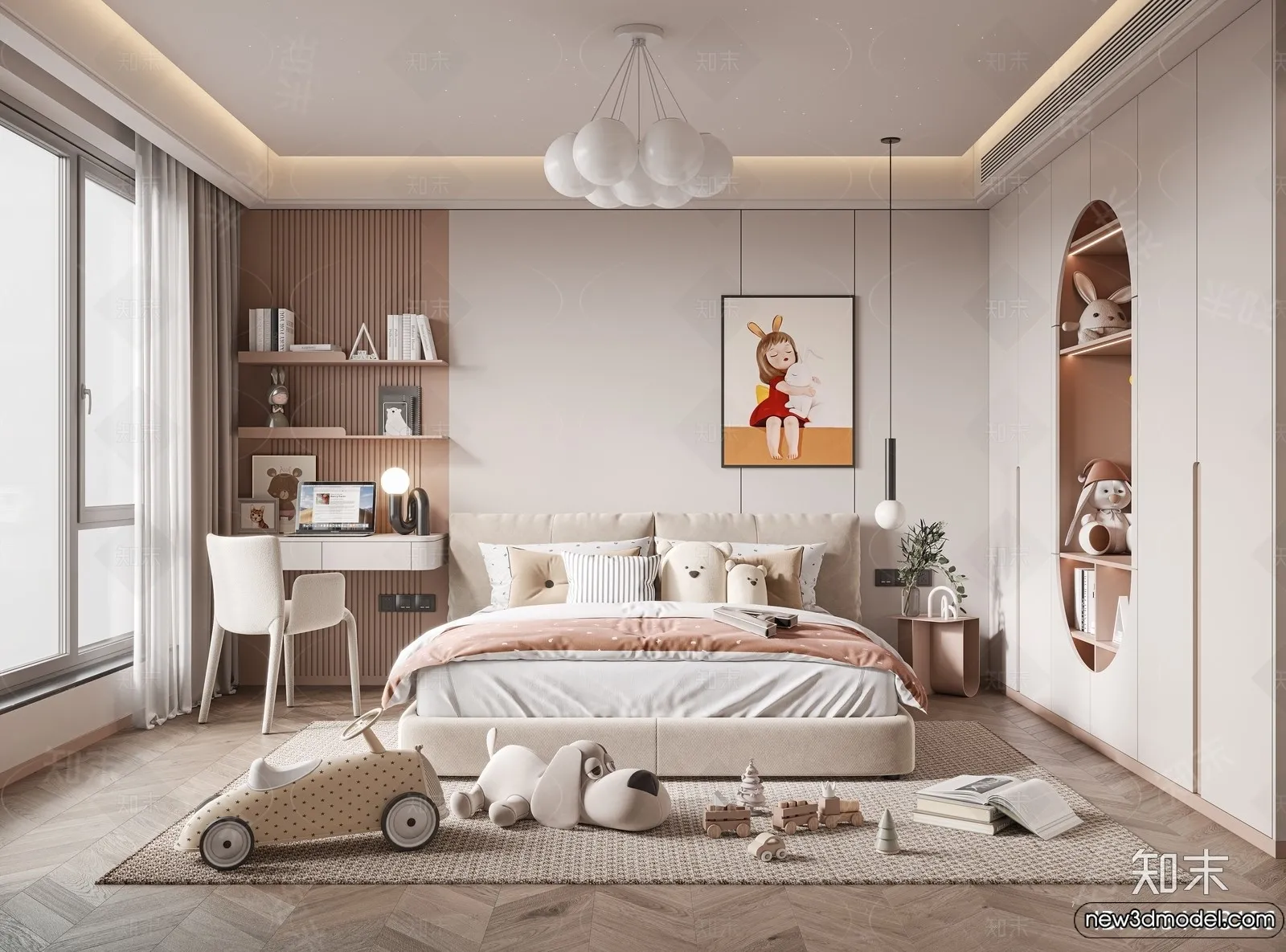 Children Room - 3D Interior Scene - Girl Room - 204