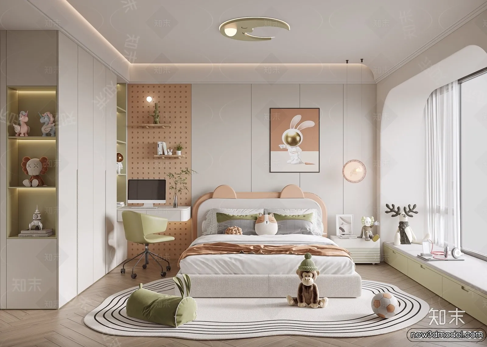 Children Room - 3D Interior Scene - Girl Room - 209