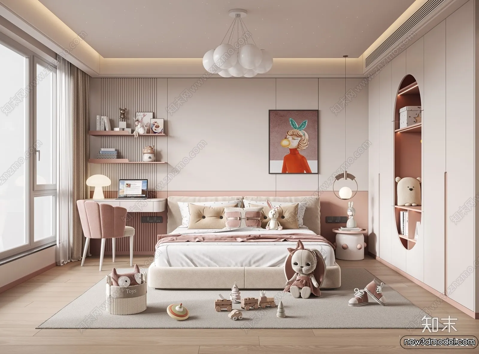 Children Room - 3D Interior Scene - Girl Room - 212