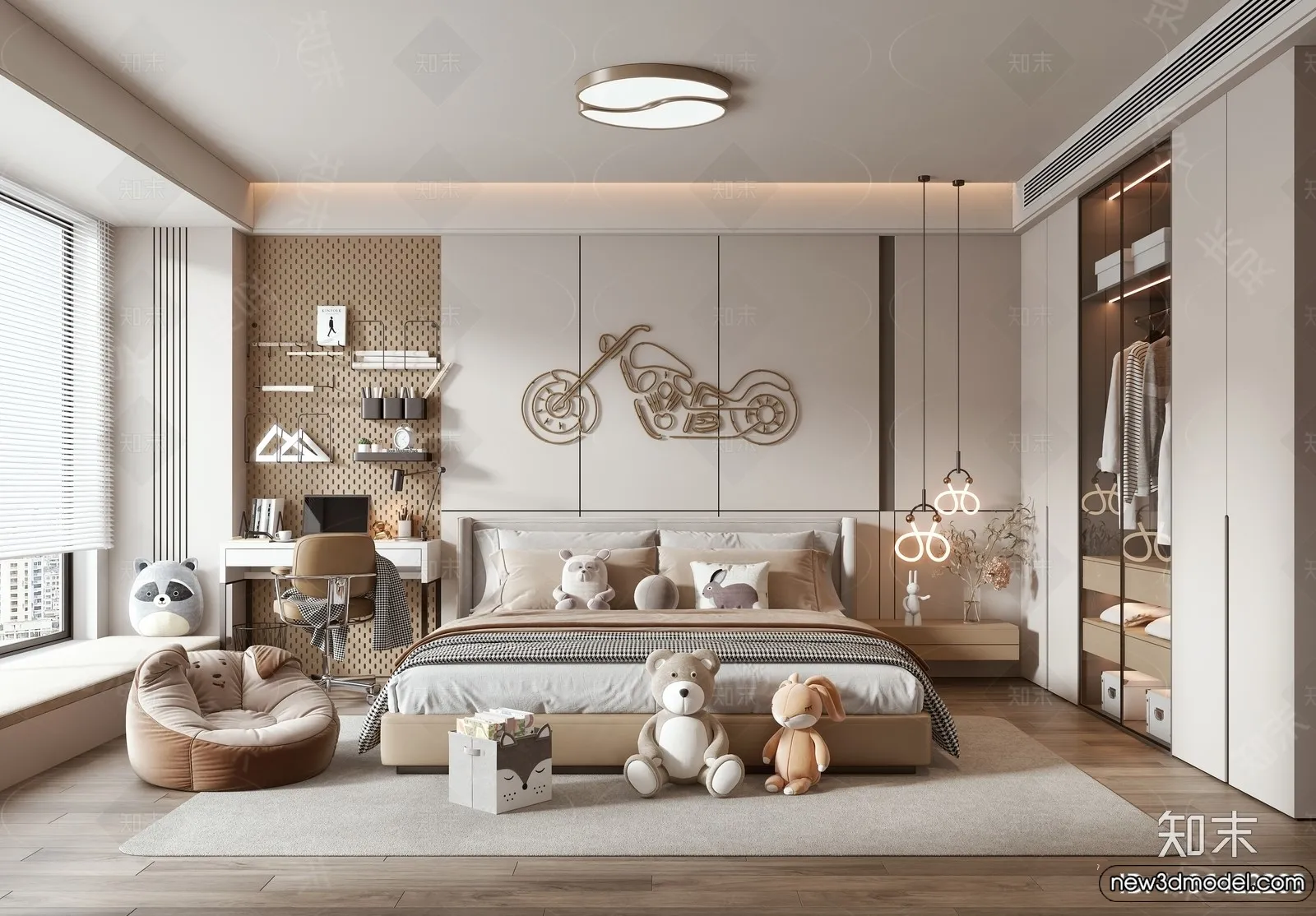Children Room - 3D Interior Scene - Girl Room - 213