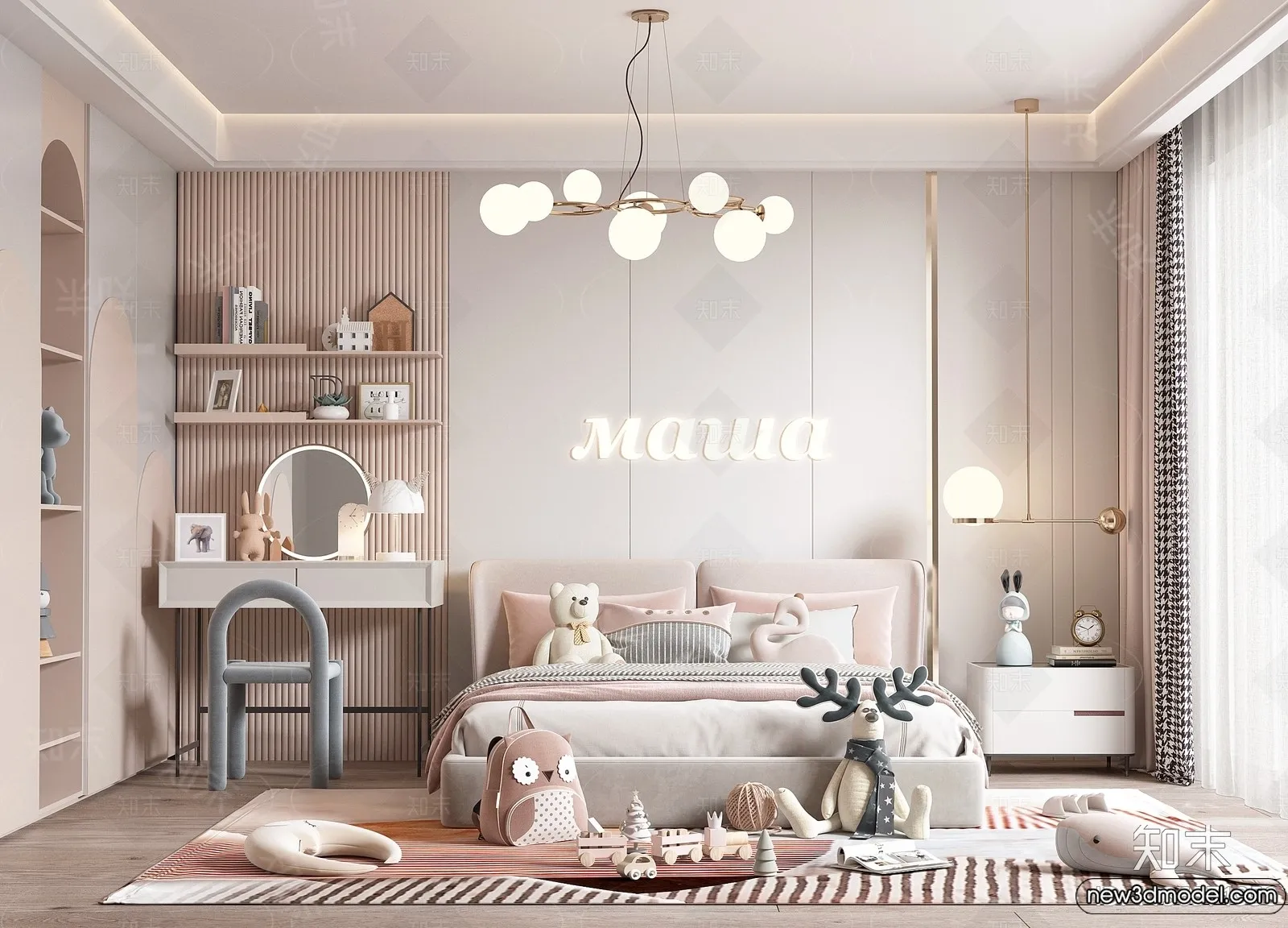 Children Room - 3D Interior Scene - Girl Room - 214