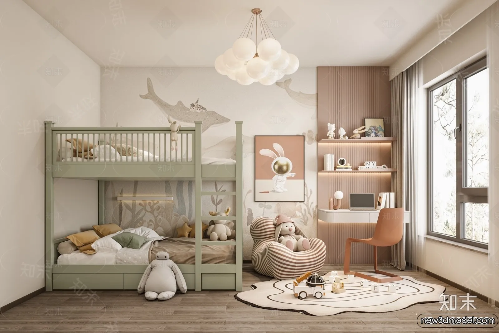 Children Room - 3D Interior Scene - Girl Room - 217