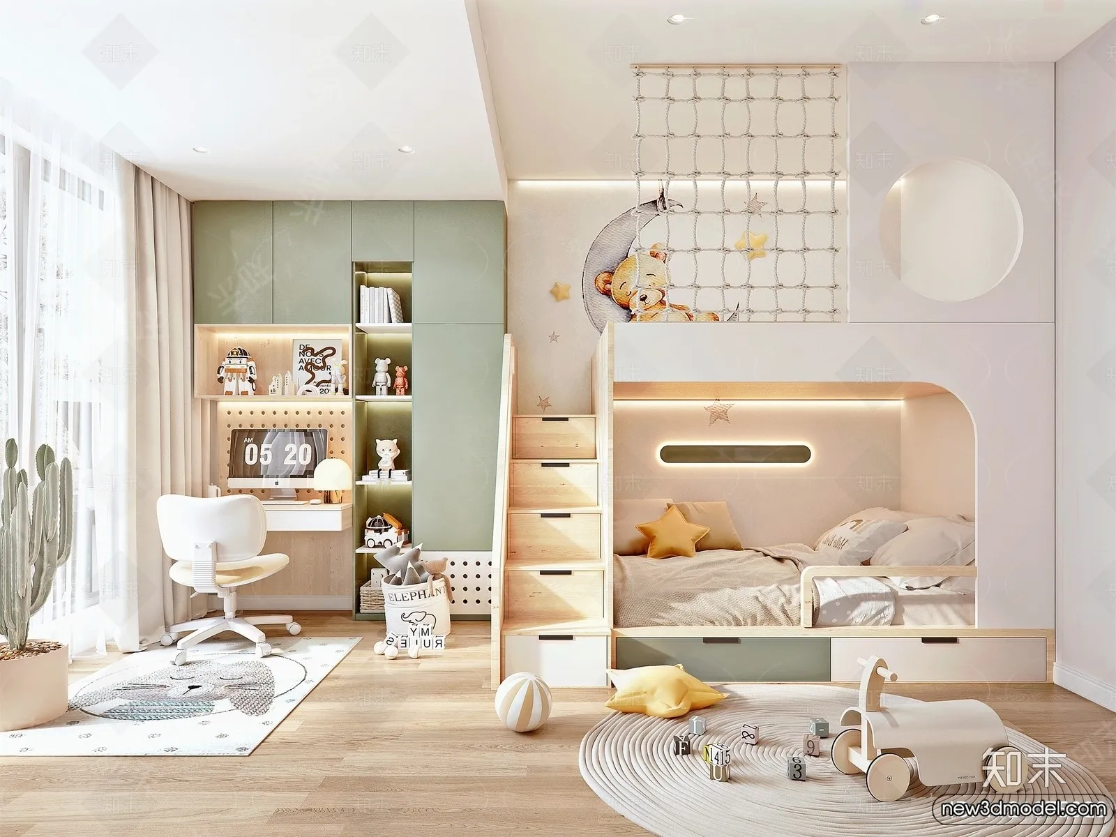 Children Room - 3D Interior Scene - Girl Room - 219