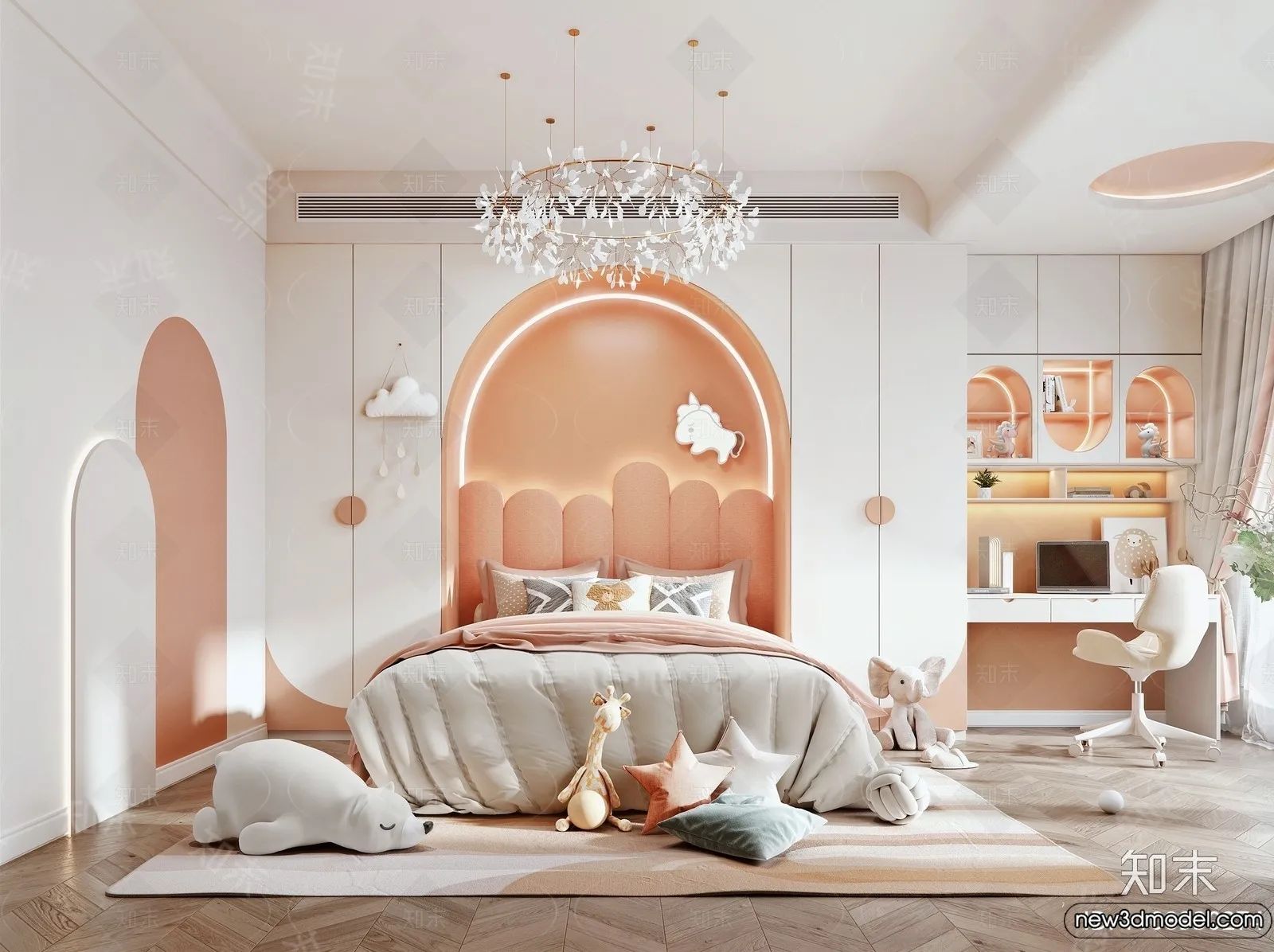 Children Room - 3D Interior Scene - Girl Room - 221