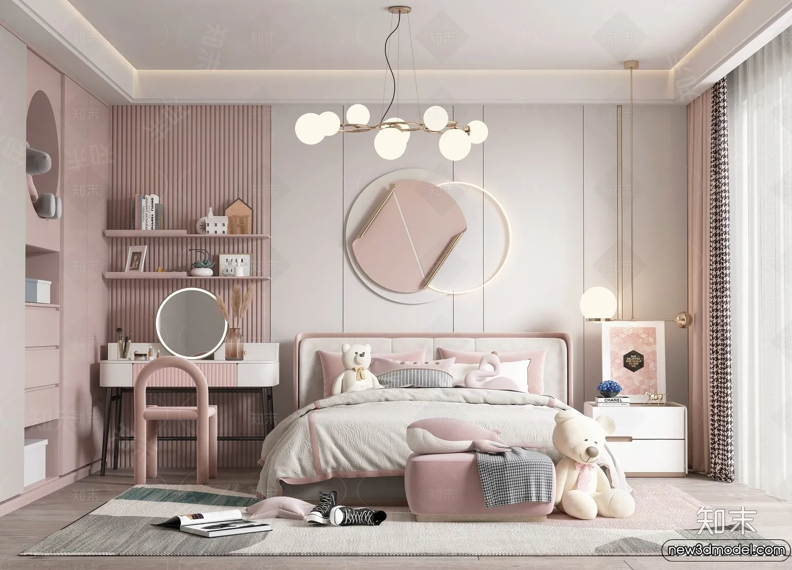Children Room - 3D Interior Scene - Girl Room - 223