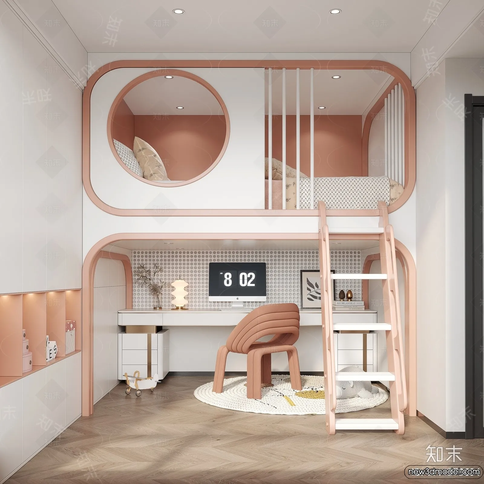 Children Room - 3D Interior Scene - Girl Room - 224