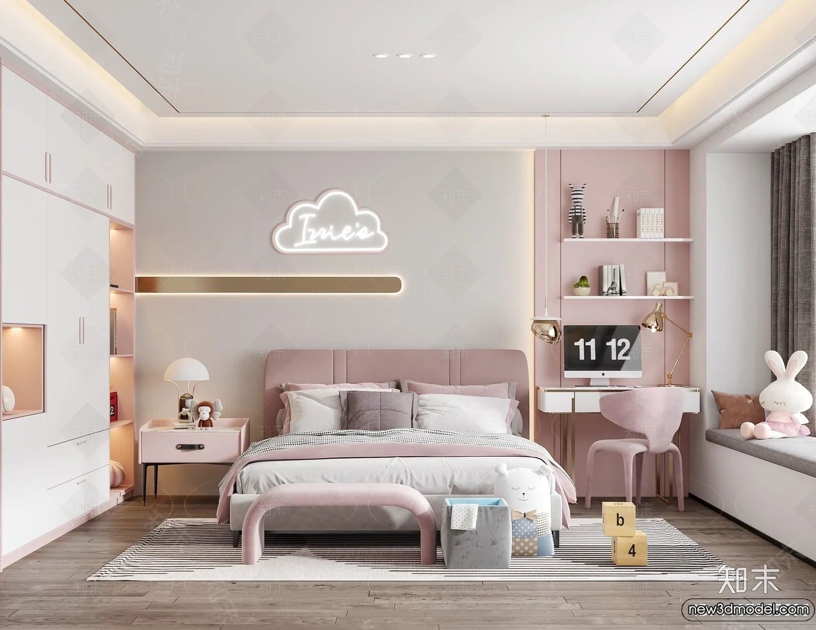 Children Room - 3D Interior Scene - Girl Room - 228