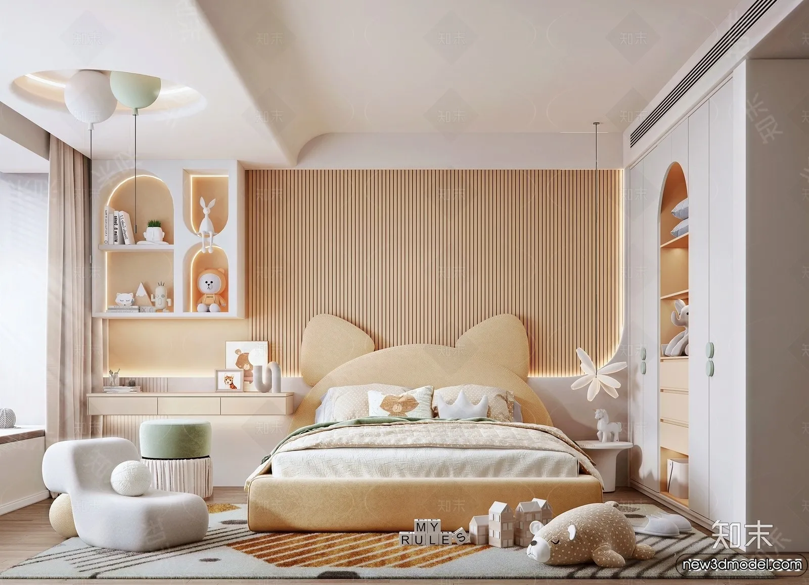 Children Room - 3D Interior Scene - Girl Room - 230