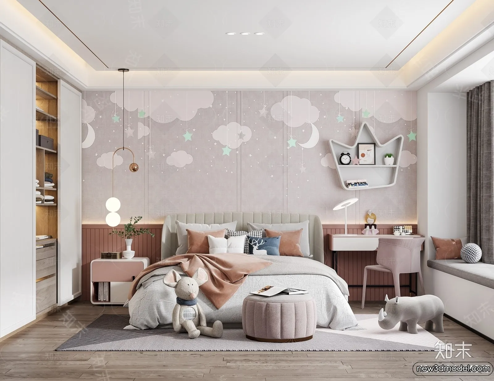 Children Room - 3D Interior Scene - Girl Room - 231