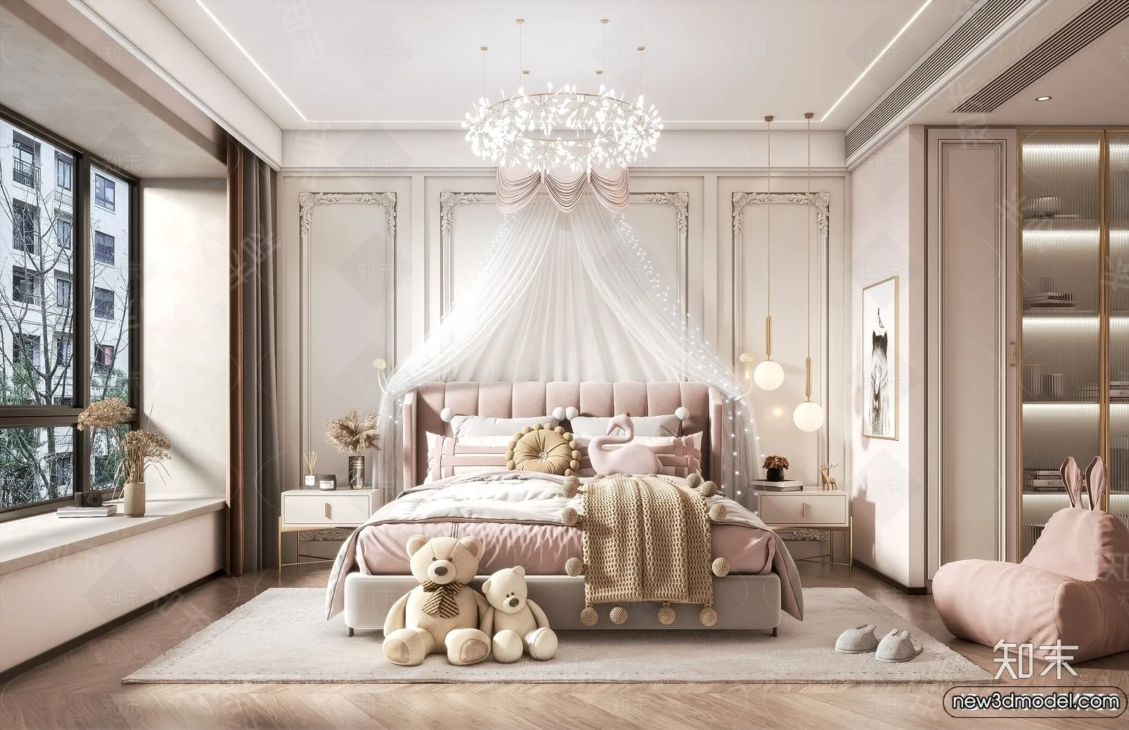 Children Room - 3D Interior Scene - Girl Room - 232