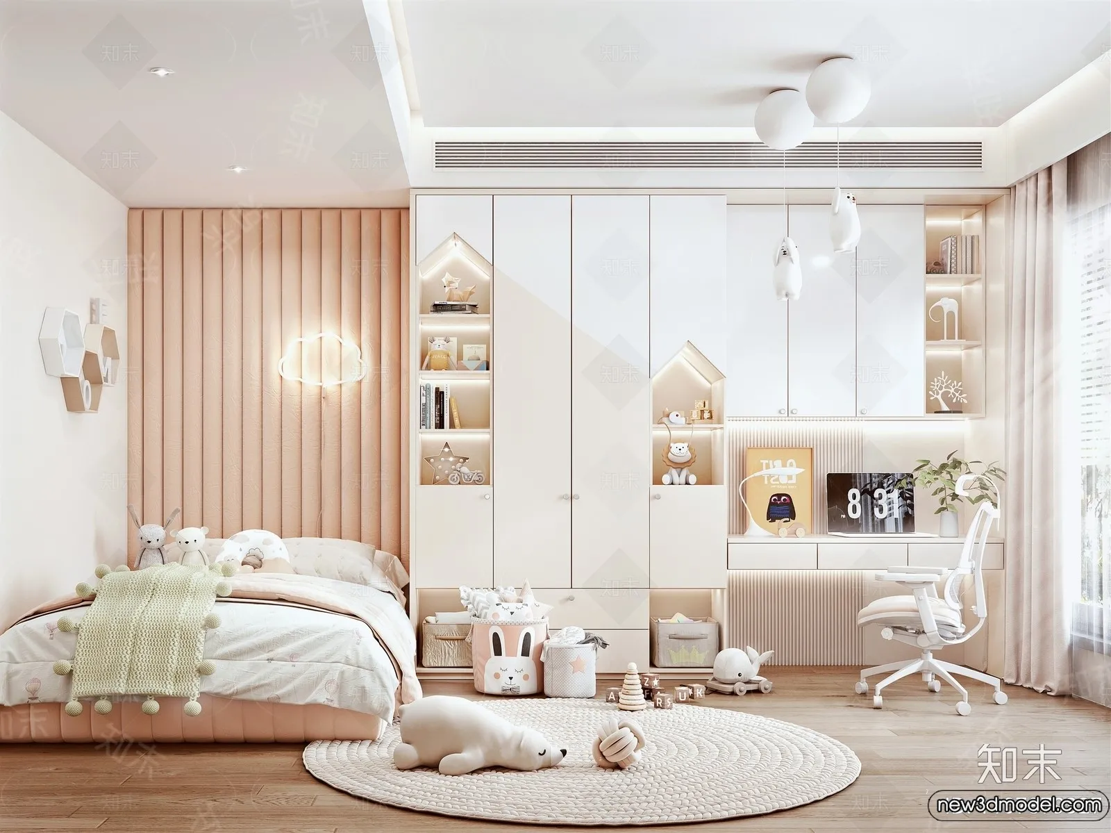 Children Room - 3D Interior Scene - Girl Room - 234
