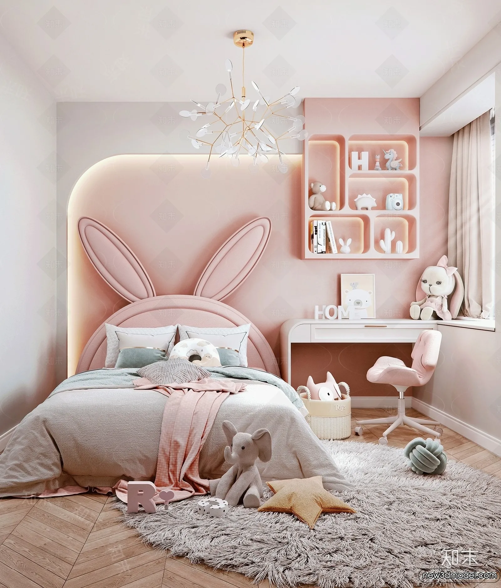 Children Room - 3D Interior Scene - Girl Room - 236