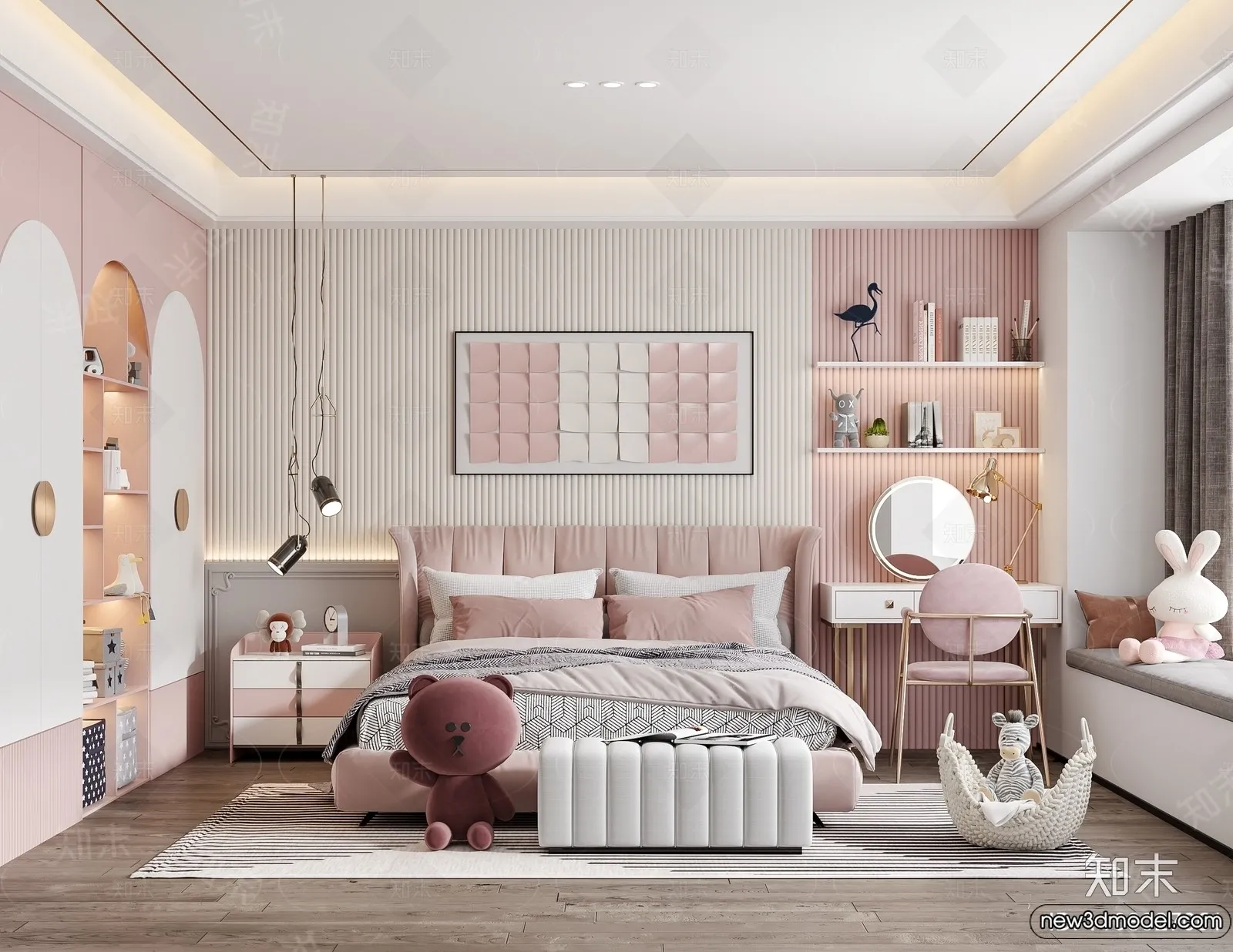 Children Room - 3D Interior Scene - Girl Room - 237