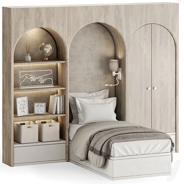 Children Room Furniture 01 3D Model