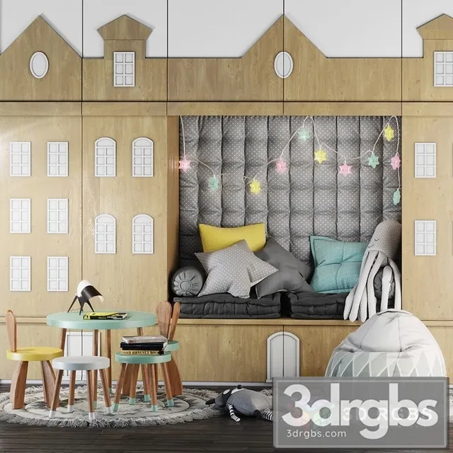 Children Room Set 07 3D Model Free
