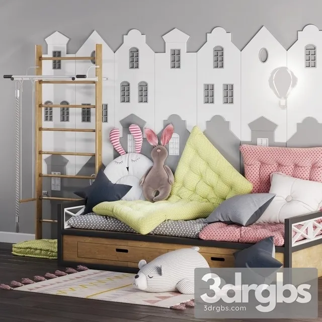 Children Room Set 2 3D Model Free
