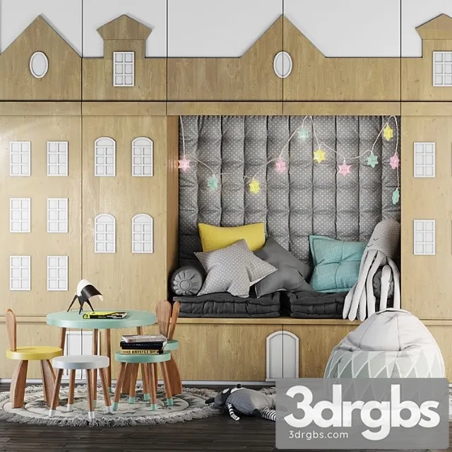 Children Room Set 3D Model Free