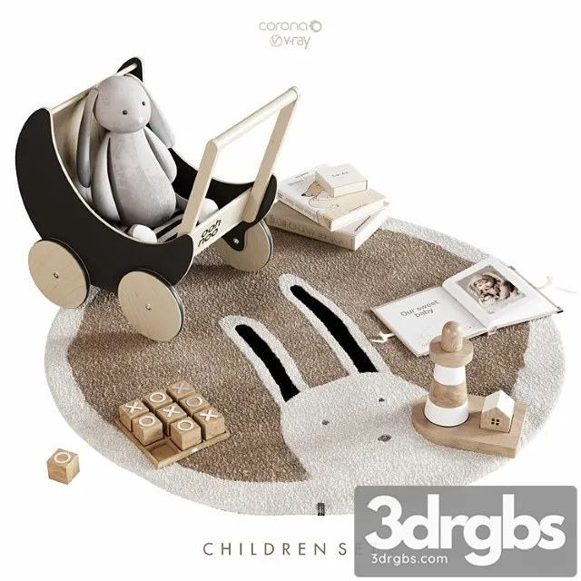 Children Room Set 7 3D Model Free
