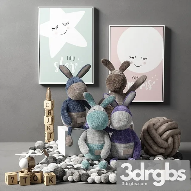 Children Set 2 3D Model Free