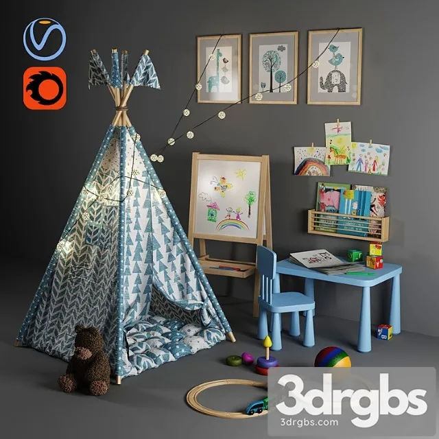 Children Set 34 3D Model Free