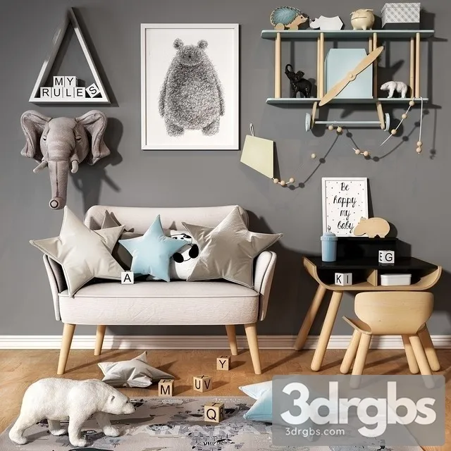 Children set 3D Model Free