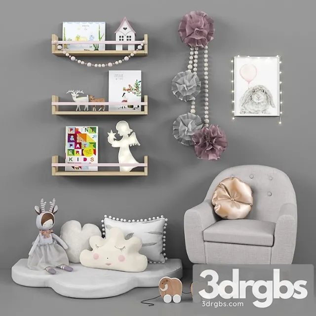 Children Set 40 3D Model Free