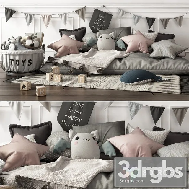 Children Set Vray 3D Model Free