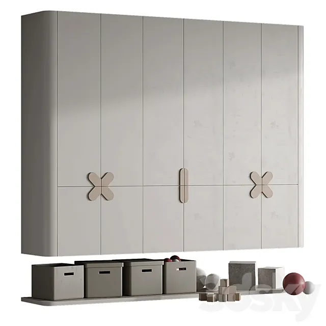 Children wardrobe 001 3D Model