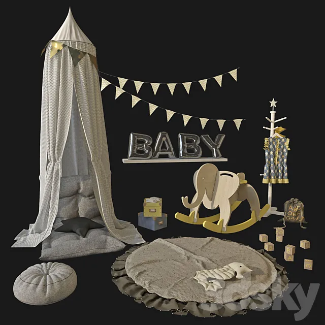 Children's accessories 3D Model