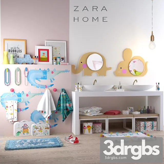 Childrens Bath Set Zara Hom 3D Model Free