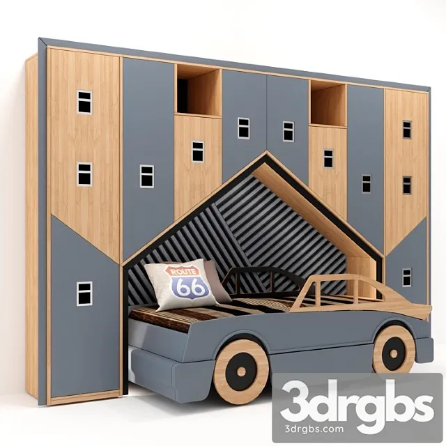 Childrens Bed 3D Model Free