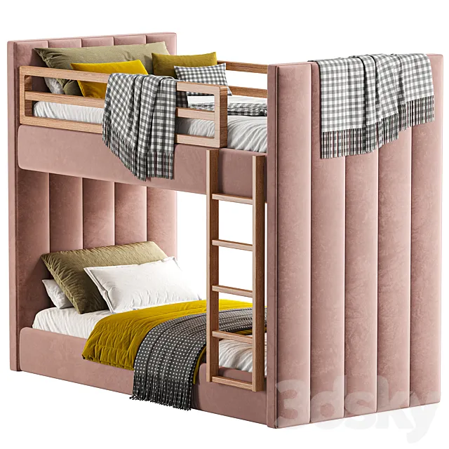 Children's bed bunk Line 3D Model