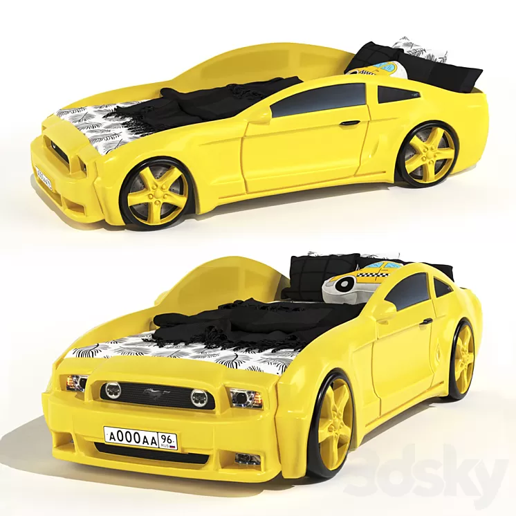 Children's bed - car 3D Model
