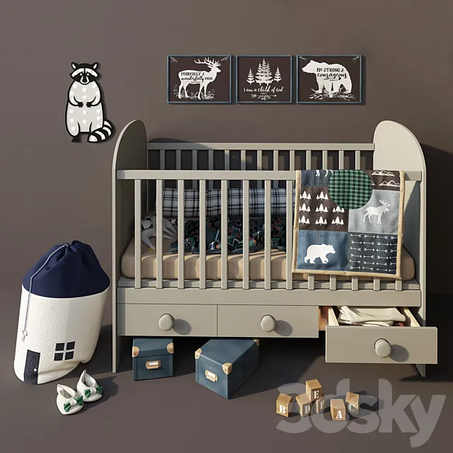 Children's bed Gonatt. Ikea 3D Model