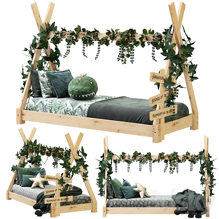 Children's bed-house / bed-house 3D Model Free