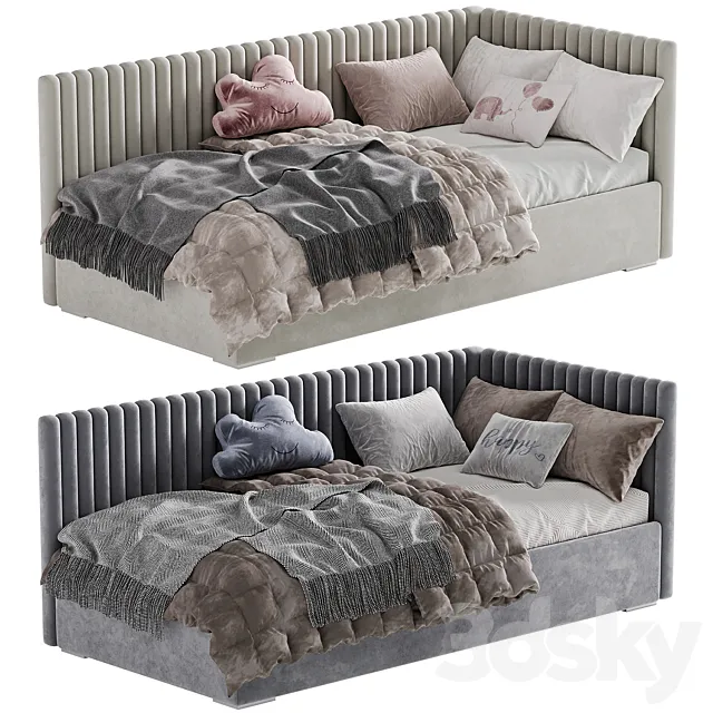 Children's bed in modern style 2 3D Model