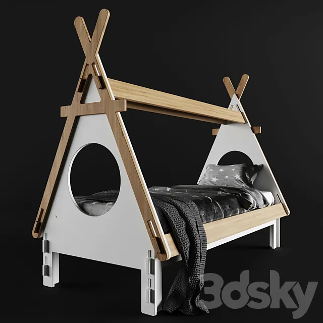 Children's bed PLYWOOD 3DModel