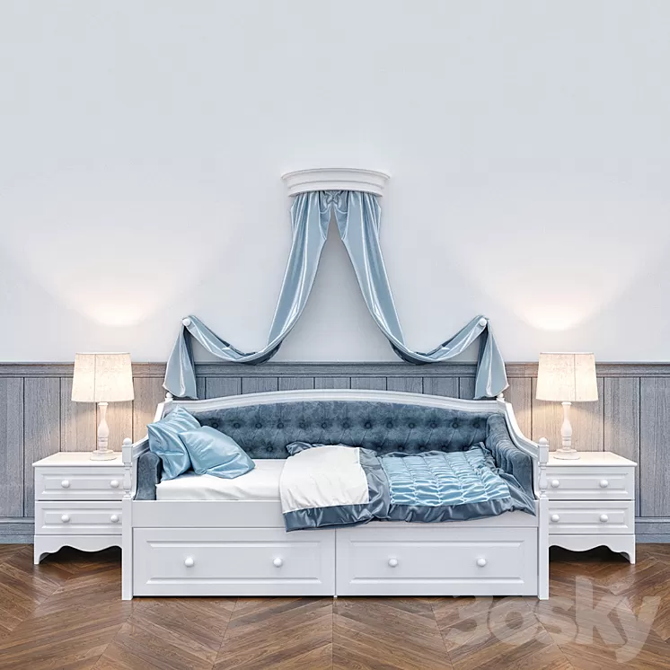 Children's bed with canopy 3D Model