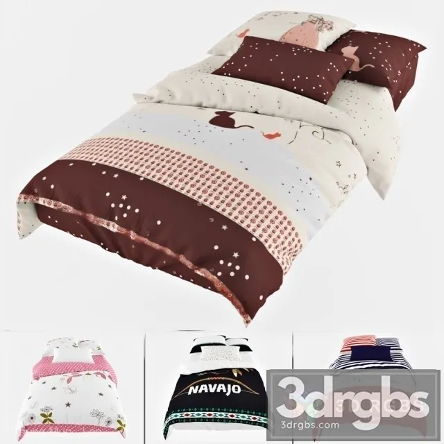 Childrens Bedding 3D Model Free