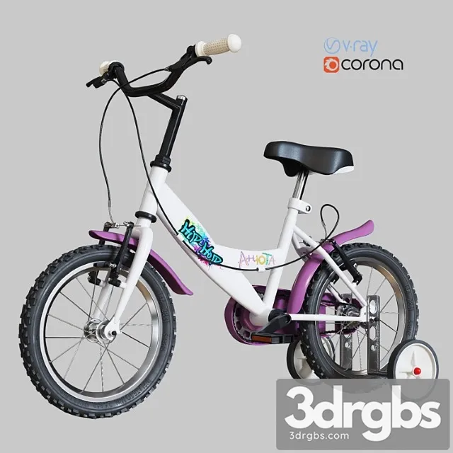 Childrens Bicycle 4 3D Model Free