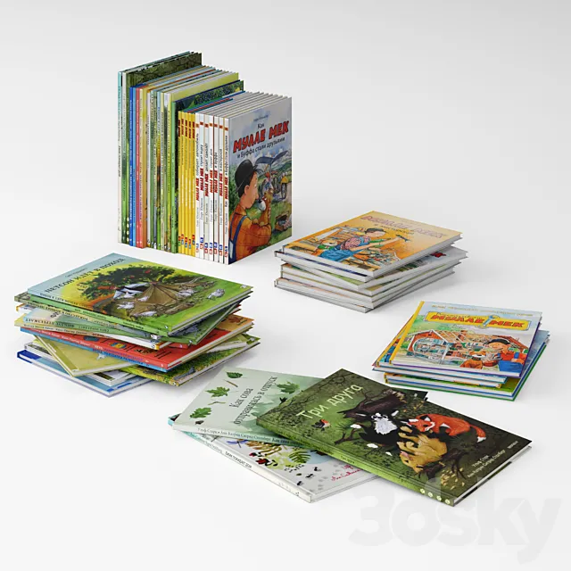 Children's books 3D Model