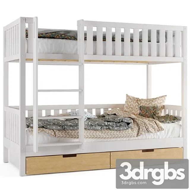 Childrens Bunk Bed 07 3D Model Free