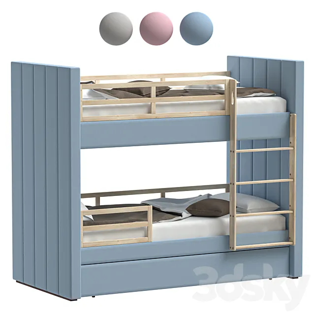 Children's Bunk Bed Cozy 3D Model