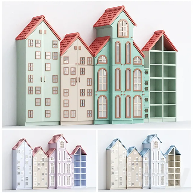 Children's cabinets-houses part 1 3D Model