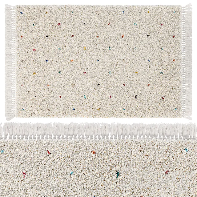 Children's carpet in multicolored polka dots Javi from LA REDOUTE INTERIEURS 3D Model